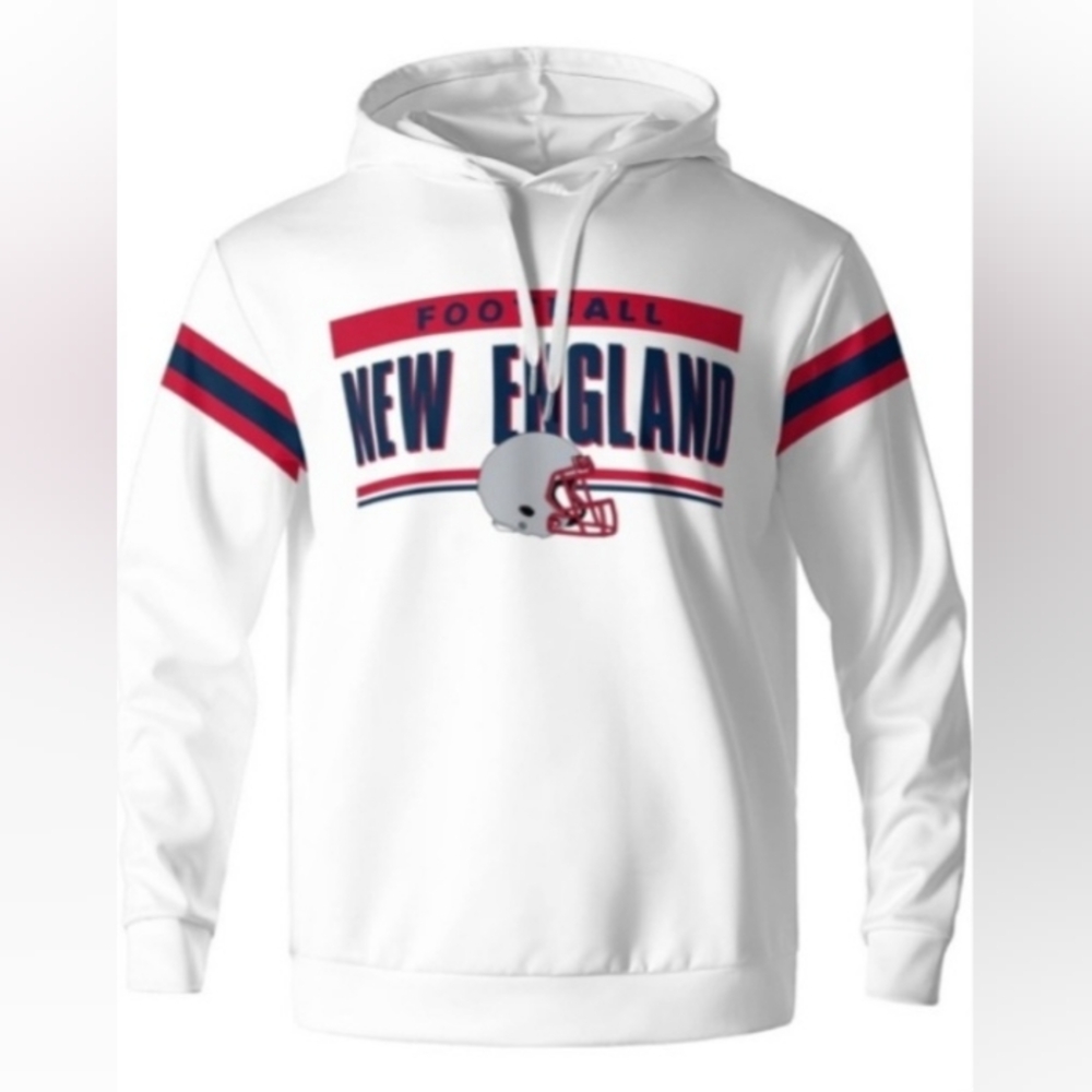 Brand: ANTKING.  New England Football Hoodies Customized Apparel for Men. 3XL